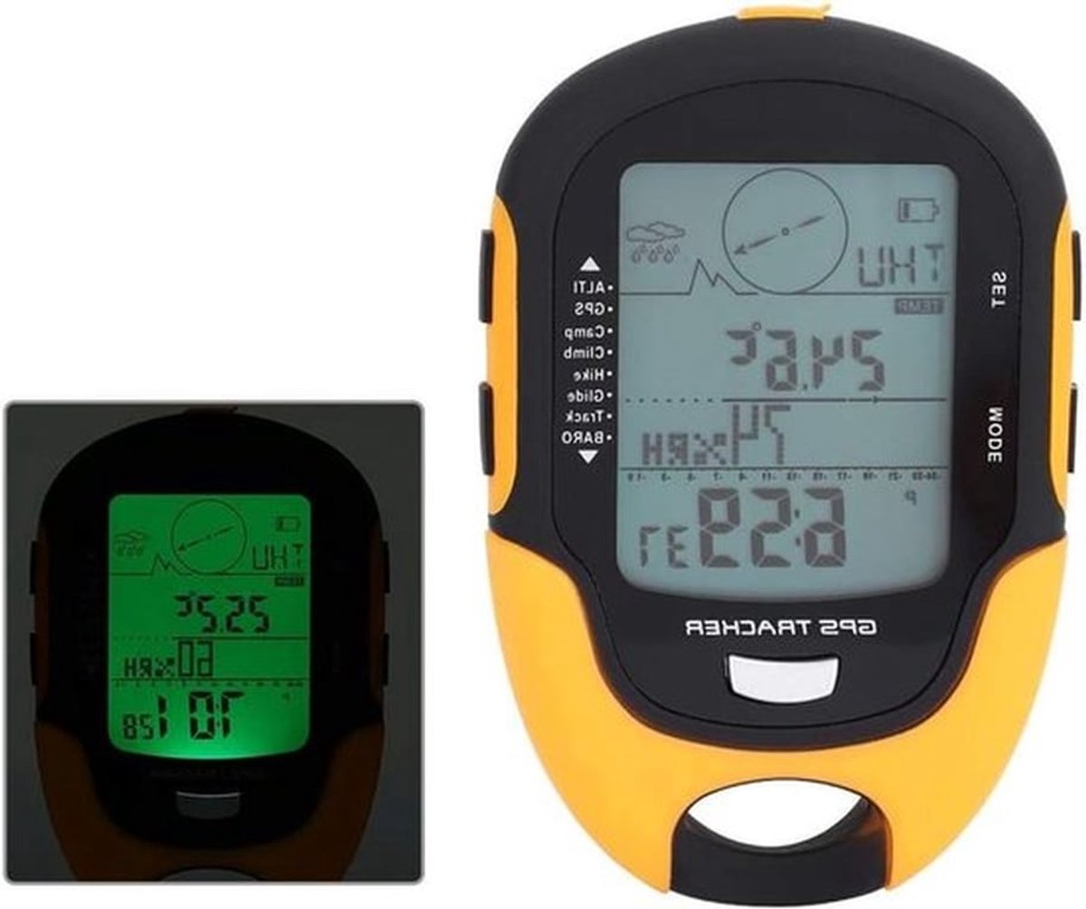 Digitale Altimeter en Barometer met GPS en Kompas - Multifunctioneel en Draagbaar voor Kamperen, Outdoor en Hiking met Zaklampfunctie