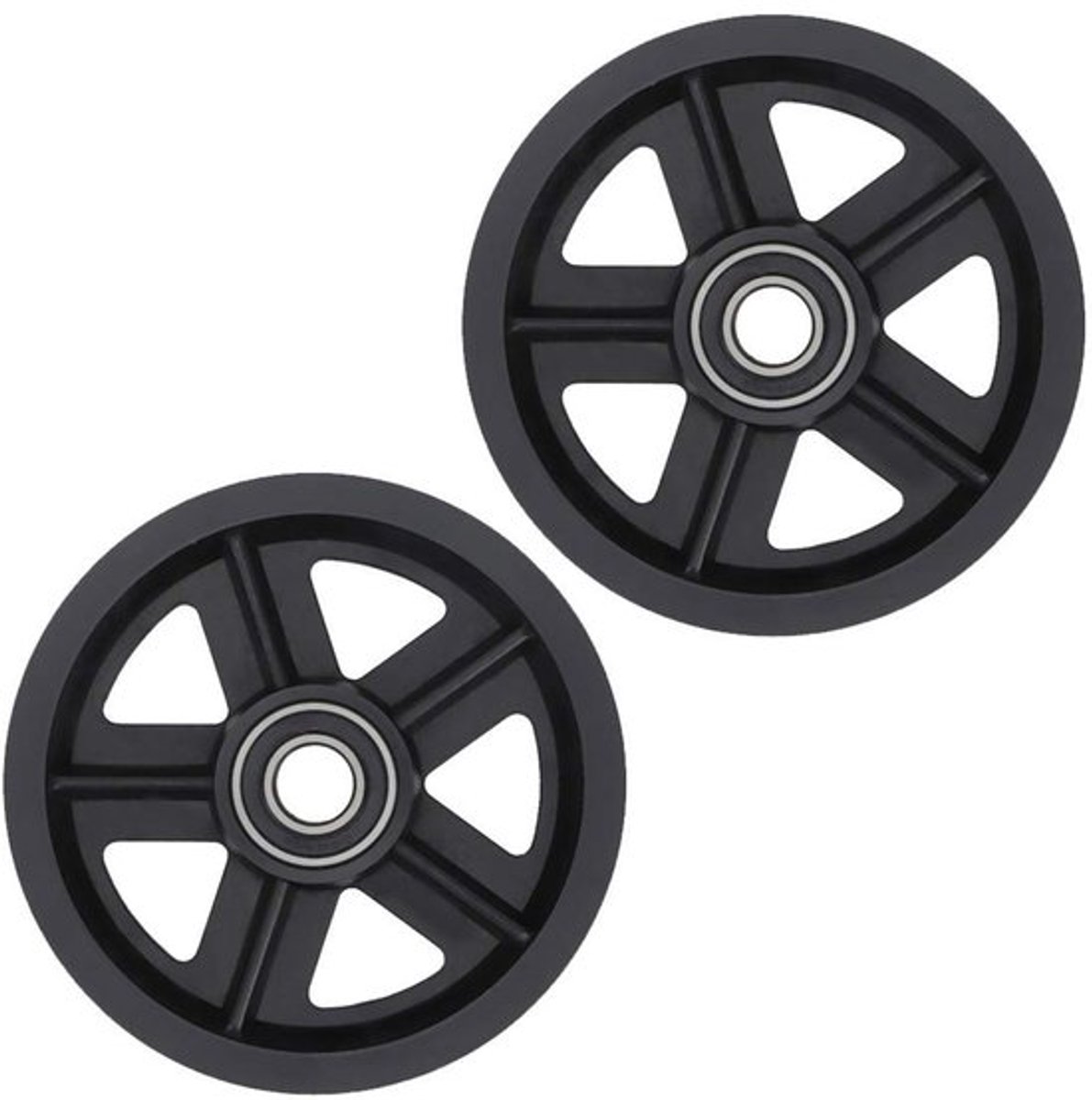 Schuifdeur Wiel Geluidsonderdrukkend - Huishoudelijke Katrol - Roller Hanger Kit - U-vormige Groef - Staal/POM - 120x15 mm - Deurroller