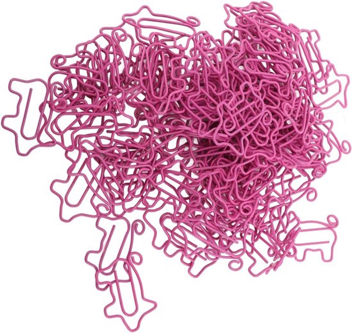 Schattige Varkensvormige Paperclips - 100 Stuks Decoratieve Boekmarkeringen voor School en Kantoor, Antislip Ontwerp, Metalen Kantoorbenodigdheden