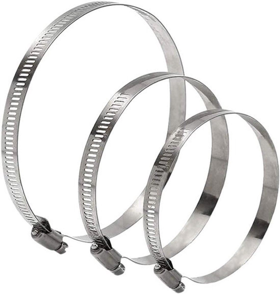 Verstelbare Slangklemmen Set van 12 - RVS Schroefklemmen voor Slangen van 33-57mm, Geschikt voor Water en Gas Toepassingen