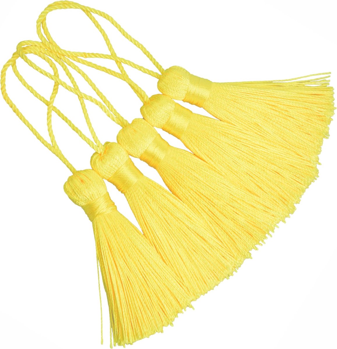 20 stuks 4,3 Inch handgemaakte zijdeachtige floss mini kleine ambachtelijke kwasten met 2-Inch koordlus en kleine Chinese knoop voor oorbellen, souvenir, bladwijzers, DIY ambachtelijke
