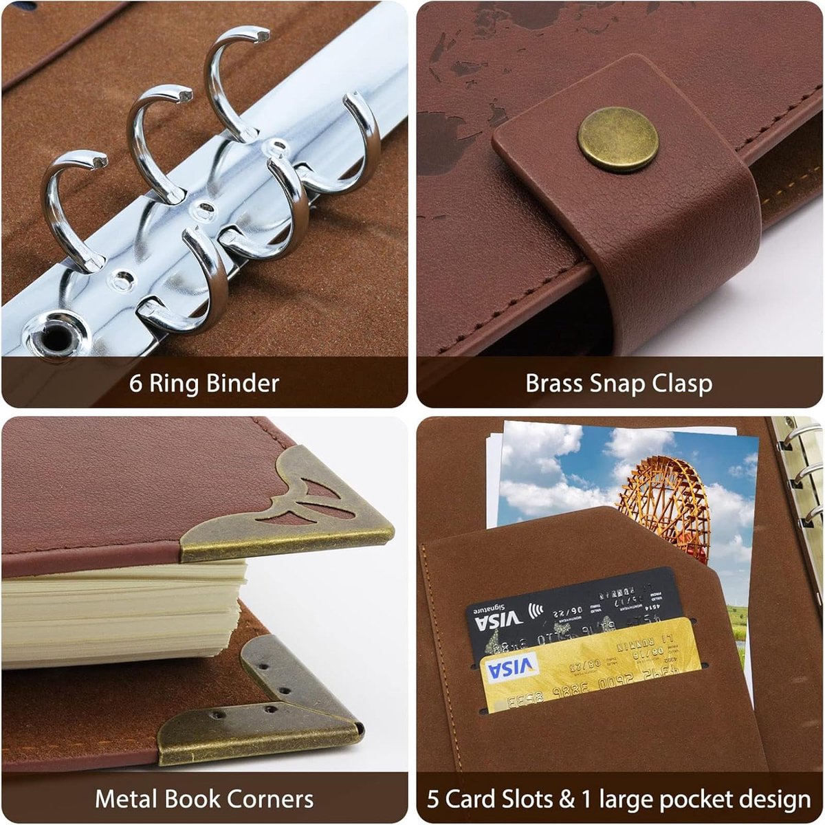 Notitieboek A5 gelinieerd, 200 pagina's hardcover ringband met 120 g/m² dagboek