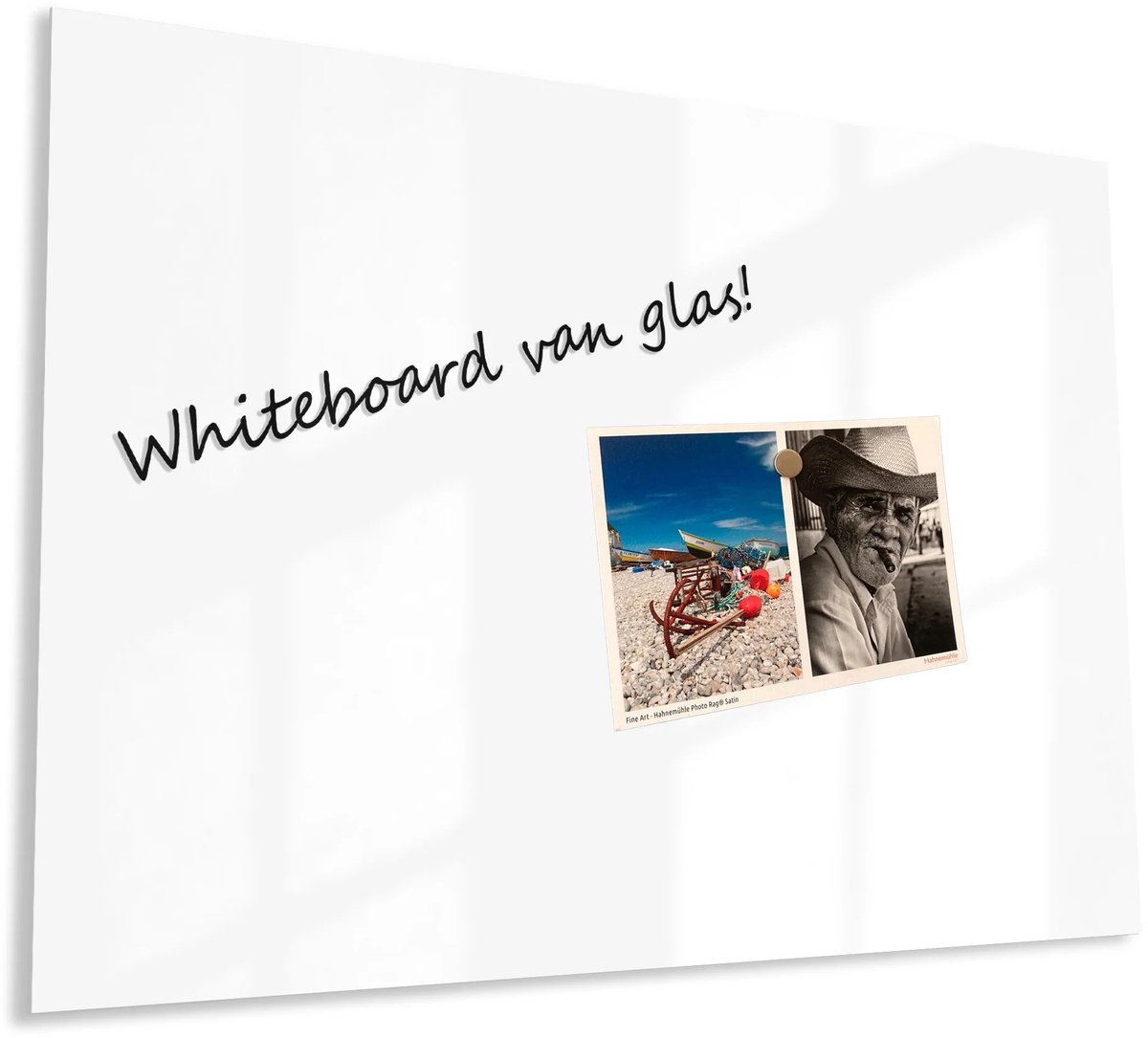 Mydesignglas Glazen Whiteboard - Gehard Glas - Magneetbord - Memobord - Magnetisch - Krasbestendig - Frameless - 120x80cm - Spierwit