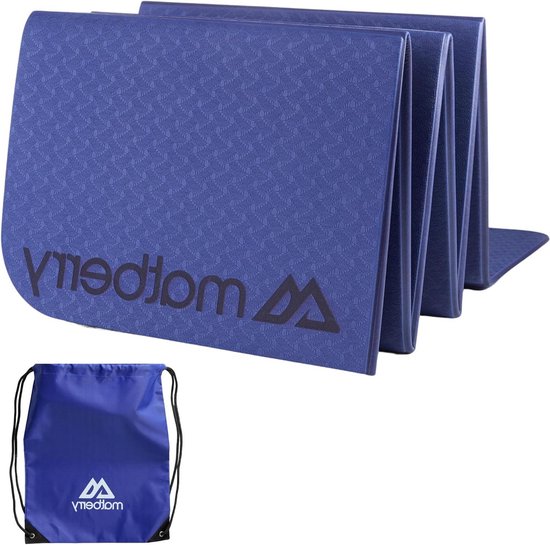 Opvouwbare Yogamat - Gymnastiekmat Fitnessmat - Thuis Sporten - Antislip Dempend - 165 x 60 cm - Strong Blue — afbeelding 3