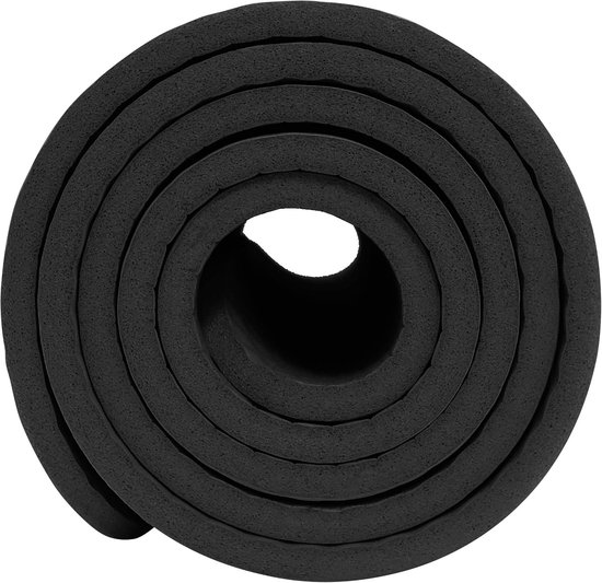 Yogamat Extra Dik - Fitnessmat Turnmat - Thuis Sporten - Antislip Schuimrubber - 180x60 cm - Zwart van Yogamat — afbeelding 2