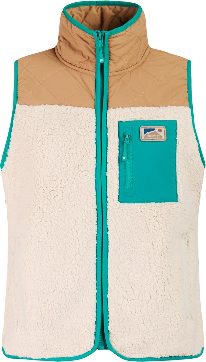 Protest PRTWeeton Bodywarmer Dames Teddy Rits Rushgreen