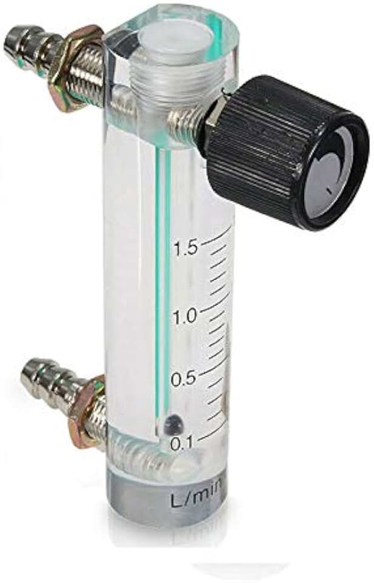 Tool Stroommeter met Regelklep YB-4M Luchtstroommeter Gasregelaar voor Zuurstof, Lucht en Gas (0,2-2 l/min)