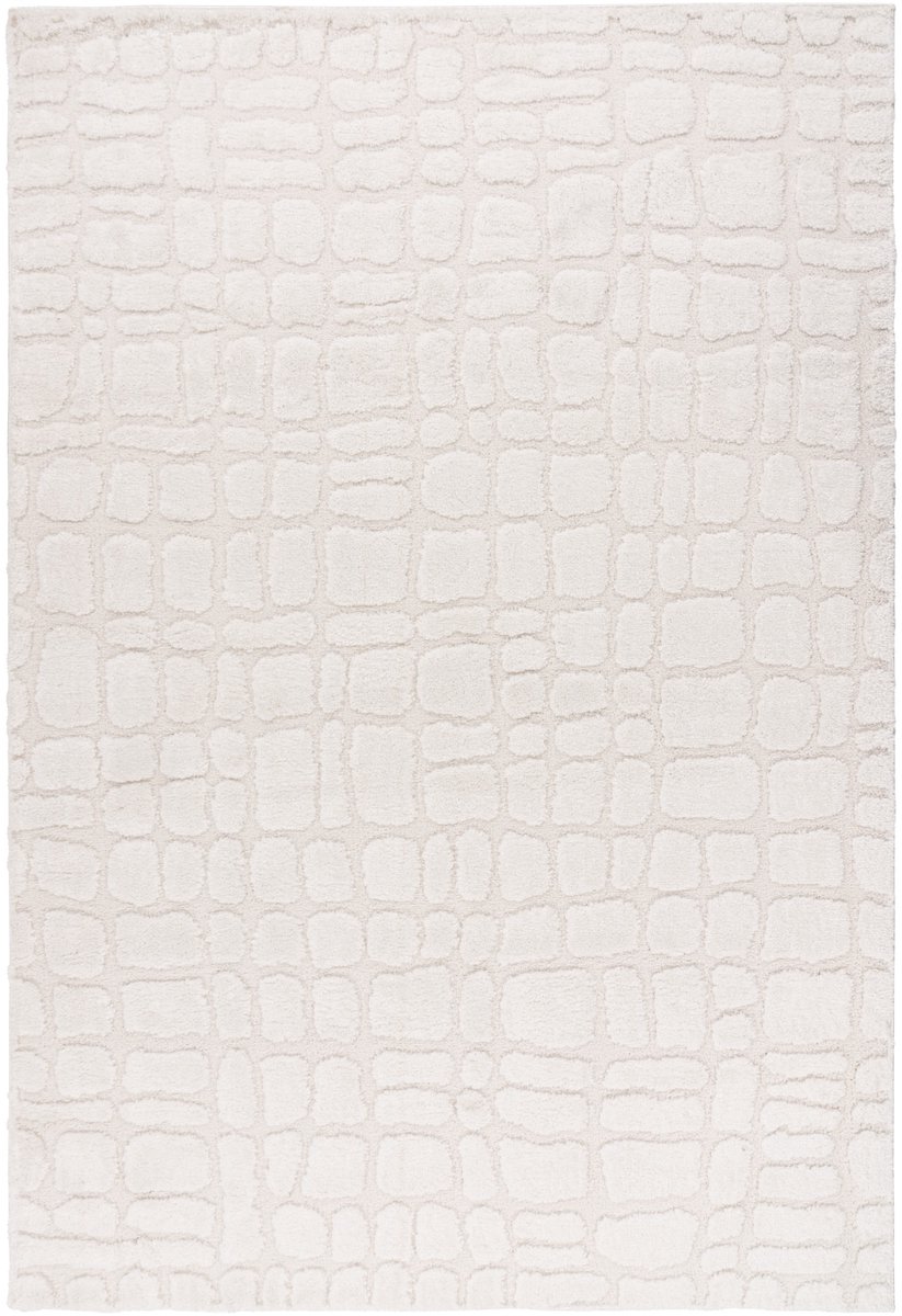 Padiro laagpolig vloerkleed 120 x 170 cm - creme / off-white - boho look - geschikt voor vloerverwarming - van polyester