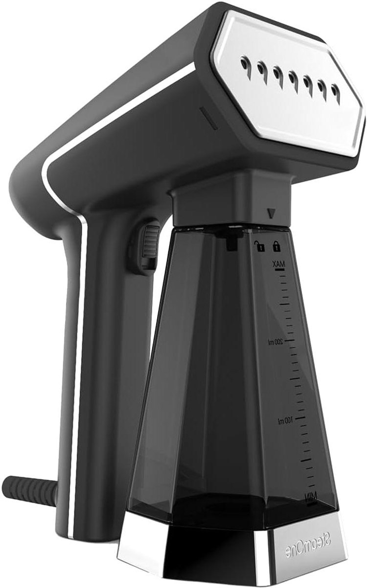 Stoomstrijkijzer - Reisstomer kleding - Kleding Ontkreuken - Snel klaar - 300 ml tank - Donker Zwart
