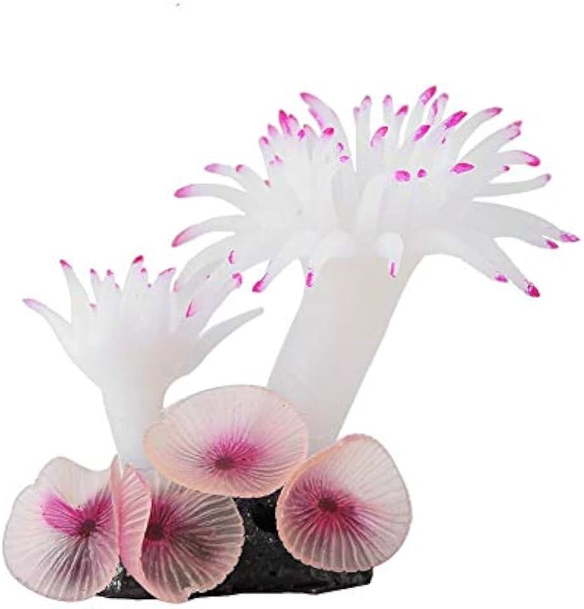Koraal Aquariumplant, Decoratieve Siliconen Waterplanten voor Aquarium, Vistank Decoratie in Wit