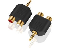 3.5mm naar rca splitter, ANDTOBO 3.5mm Stereo Mannelijke naar Dual RCA Vrouwelijke Audio Adapter