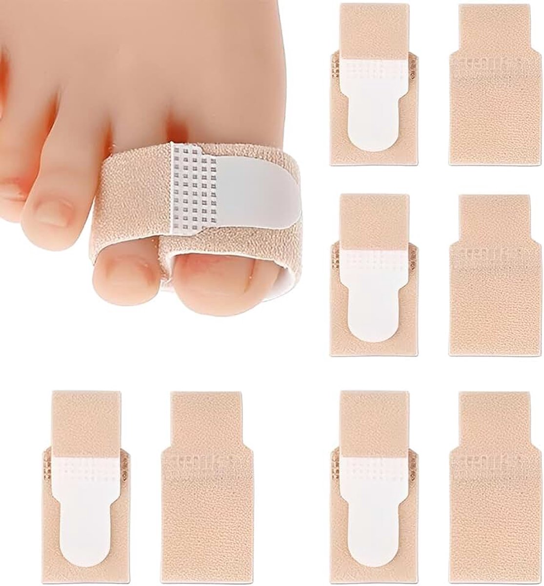 8PCS Hamertoe-spreider, Hamerteencorrectoren, Hamerteenspalken, Teenverbanden voor het corrigeren van hamertenen, Gebroken tenen