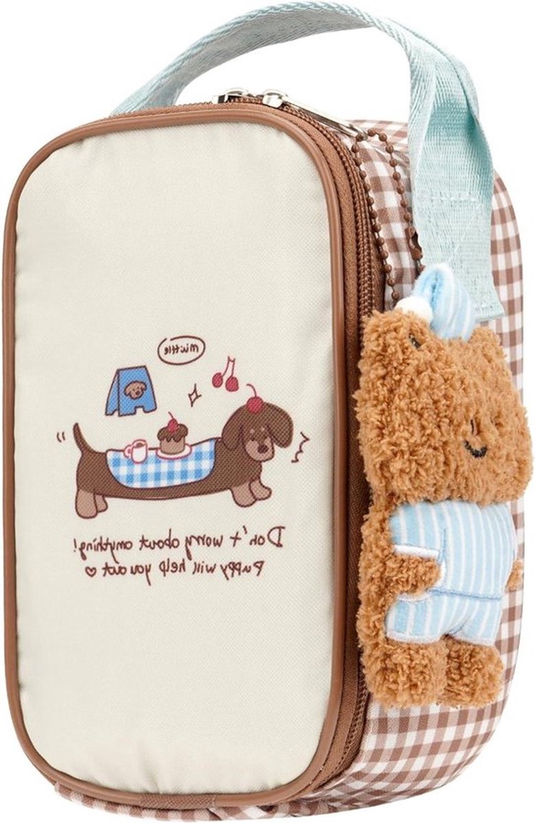 Thermische lunchtas geïsoleerd - voedselpot 16 oz - met hanger - beige - reis - lunchtas - thermoskan - 16oz voedselpot - geschikt voor lunch - compact formaat
