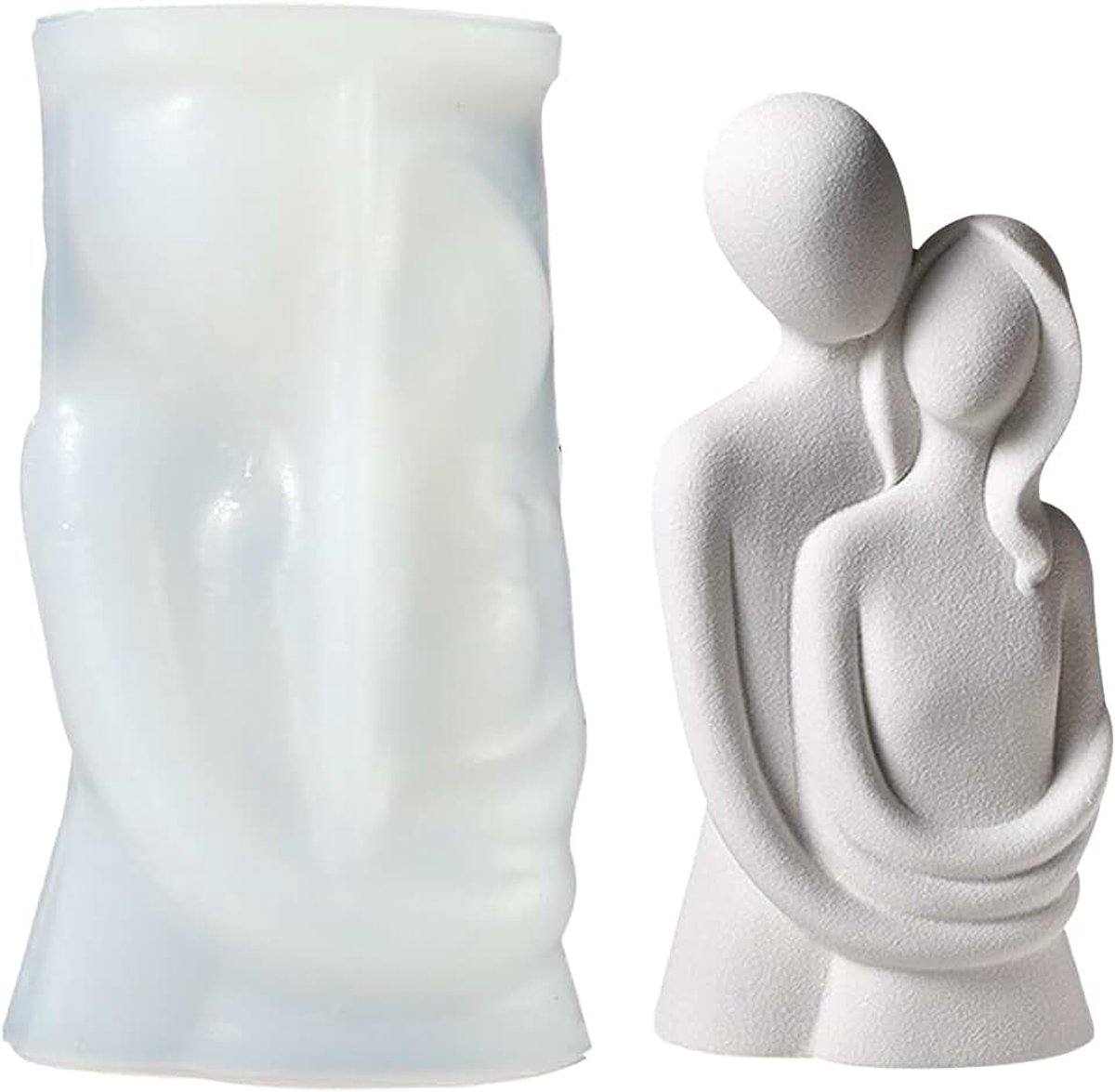 Siliconen vorm, 3D-behuizing, kaarsvorm, kaarsvormen om te gieten, paar te knuffelen, kaarsvormen, siliconen voor zeep, kaarsen maken, handwerk, ornamenten