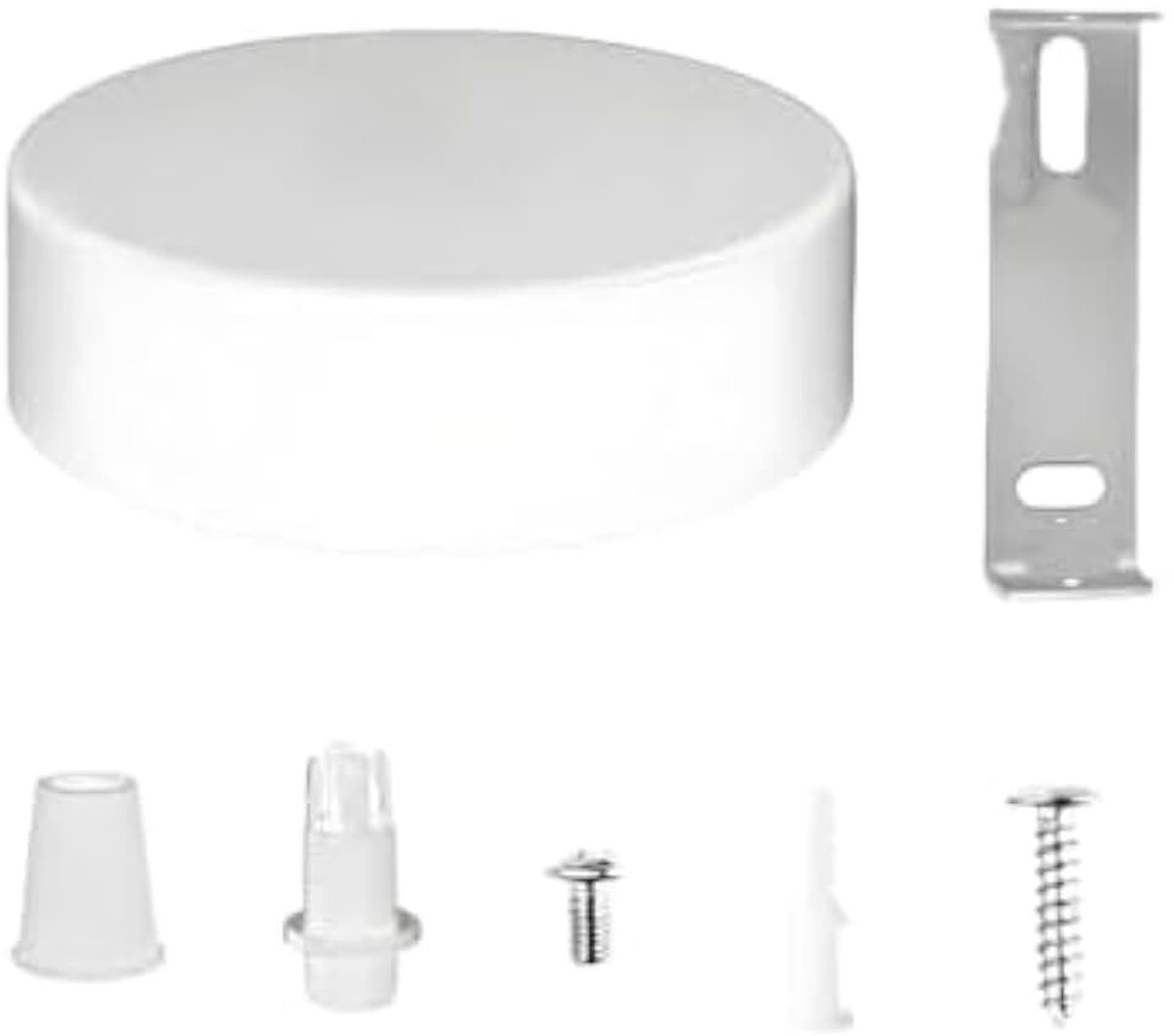 Plafondrozet Set van 4 – Duurzaam en Corrosiebestendig, Elegante Zwarte/Witte Plafondrozetten voor Lampen, Eenvoudige Installatie, Geschikt voor Hanglampen en Lusters