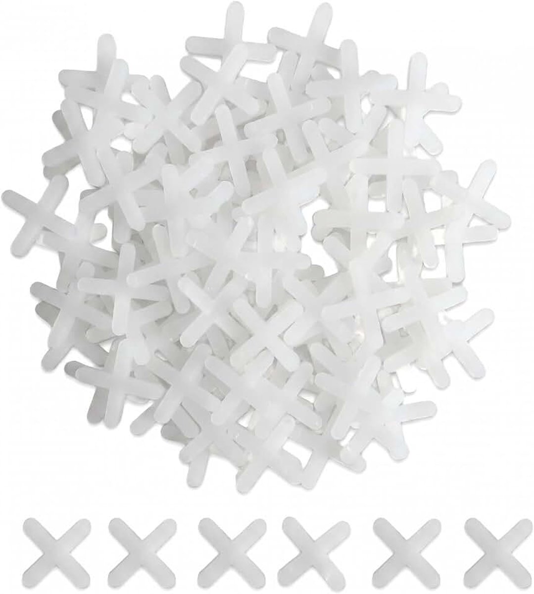 500 stuks tegelkruisjes, 3 mm, wit, van hard kunststof, kruisniveau, tegelafstandsniveau, installatie, keramische clips voor muur en vloer