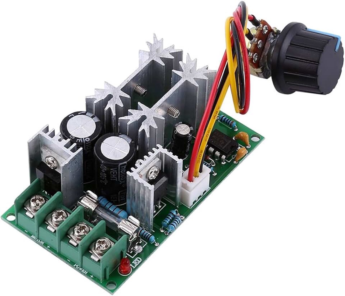 12 V, 24 V, 36 V, 48 V, 20 A, PWM, snelheidsregelaar, gelijkstroommotor