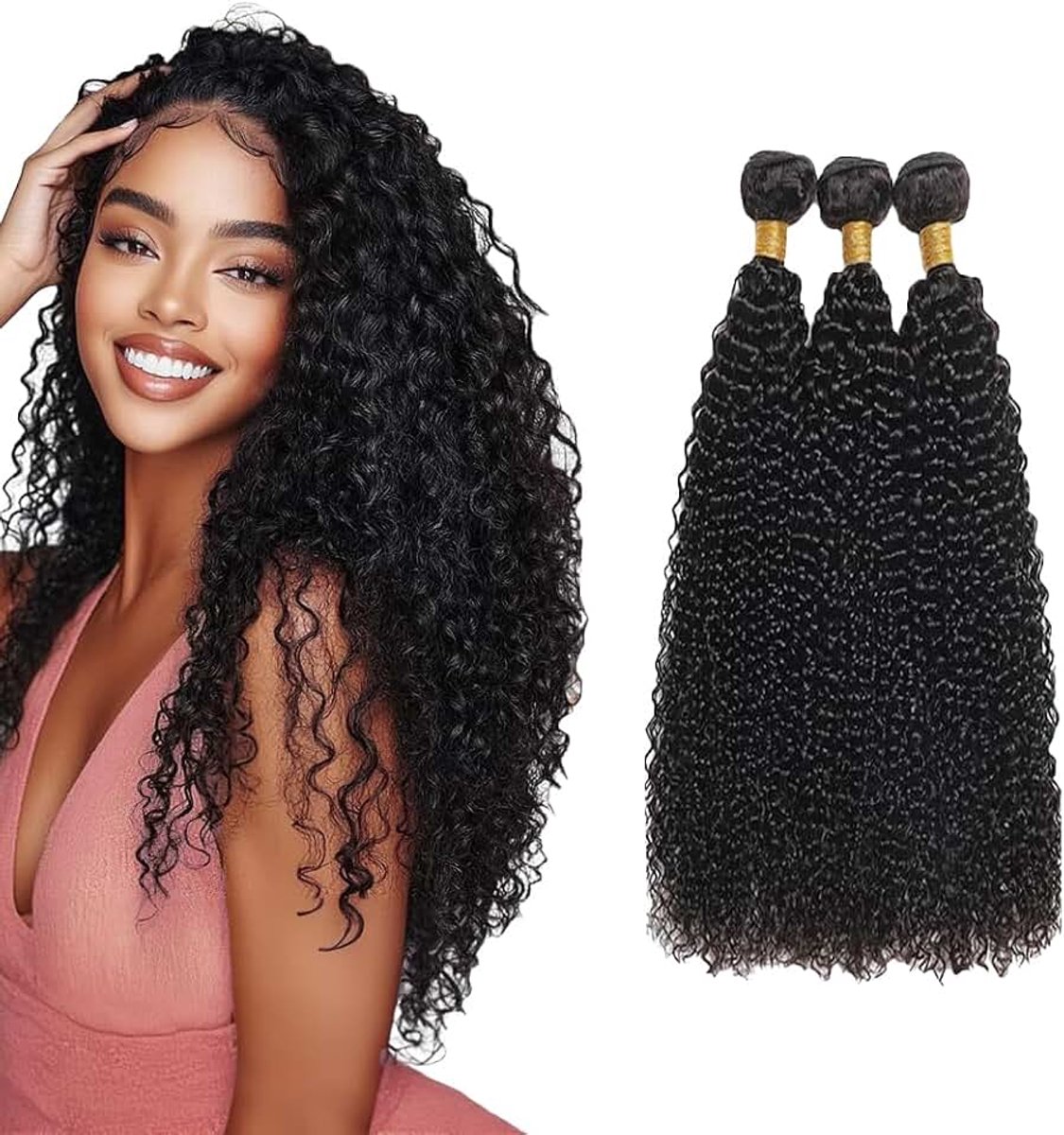Wave Human Hair Bundles 3 Extension 50g/Per Machine Double Wefts Unprocessed Remy Weave Natural Black Color for Woman 22 22 22 Inch