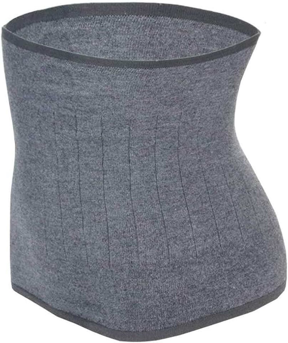 Winter zachte kasjmier nierwarmer rug elastische taille taille warmer riem (grijs)