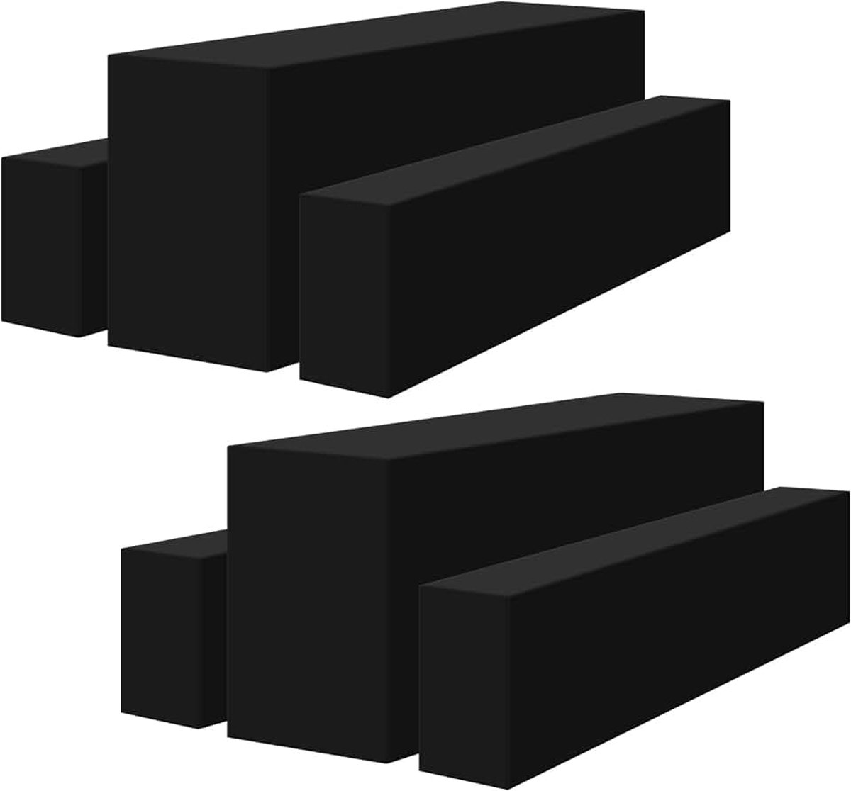 Set van 2 biertafelhoezen, set van 3, biertafel- en bierbankhoezen, zwarte biertentgarnituur 220 x 50 x 80 cm, 50 cm breedte voor tuinbanketten in de open lucht (zwart)