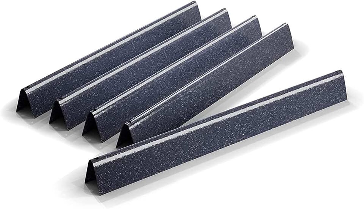 62,4CM 7540 Flavorizer Bar voor Weber Genesis 300 E-310, E-320, S-310, S-320, EP, CEP-310 & 320 (met Zijbedieningsknoppen), Porseleinen Steel Flavor Bars Reserveonderdelen 7539