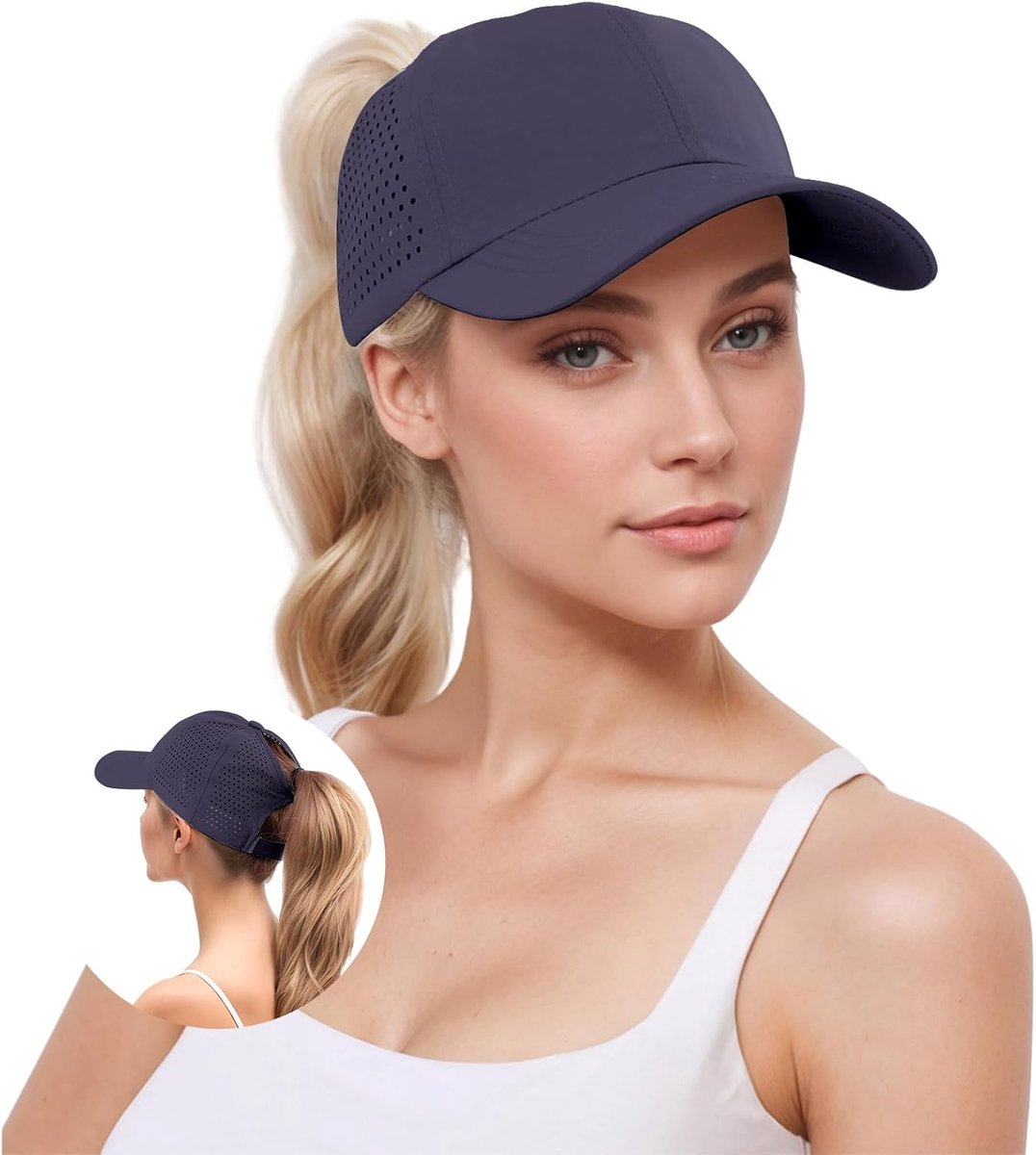 Honkbalpet voor dames, paardenstaart, zomer, baseballpet voor dames, baseballpet, mesh, ademend, zomermuts voor dames, licht, waterdicht, sneldrogend