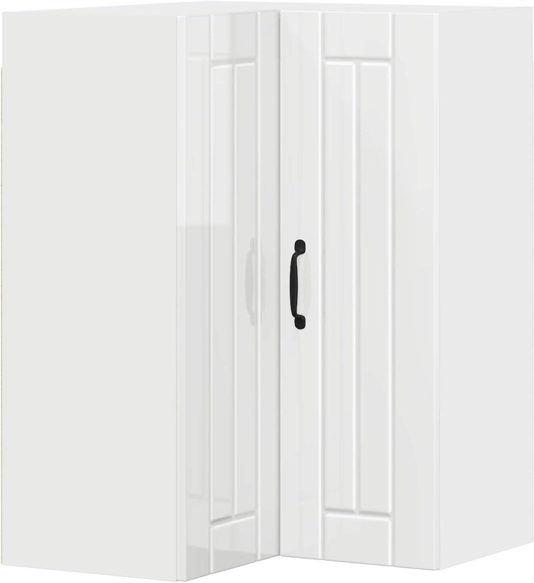 Keukenkast - Wandkast Bovenkast - Keuken Organiseren - Hoogglans Afwerking - 57 x 57 x 80 cm - Wit
