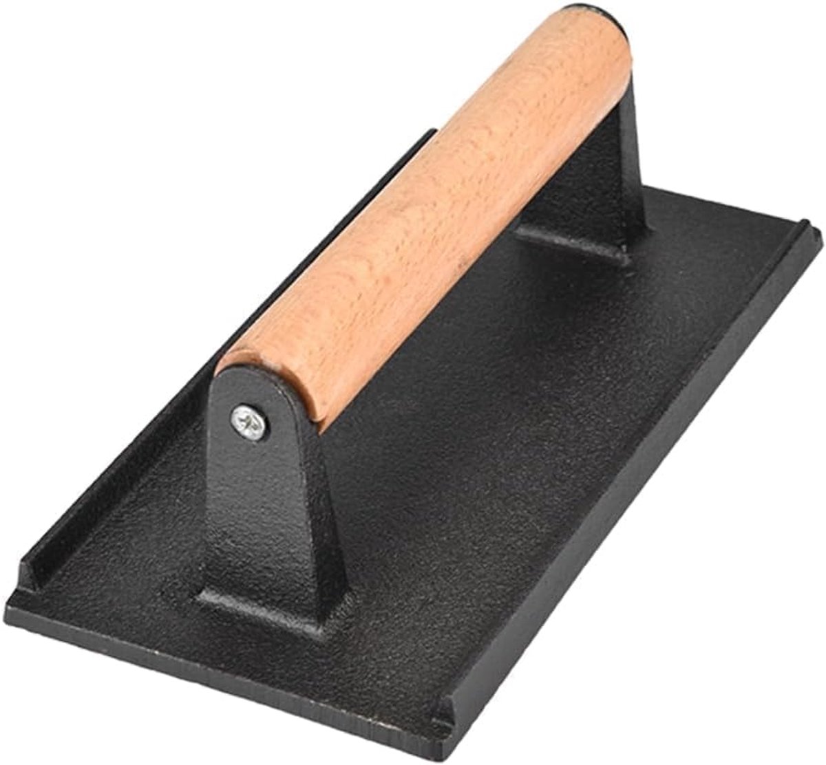 Vleespers Commerciële Gietijzeren Steak Gewicht Houten Handvat Bacon Grill Hamburger Press Pro voor Grills Bakplaten en Flattops
