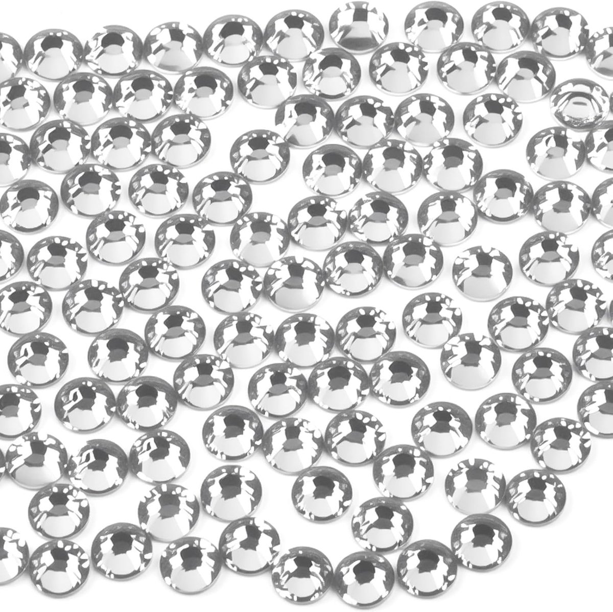 Steentjes met platte achterkant, 3000 stuks, 5 mm, harskristal, platte achterkant, facetten harssteentjes, bling-kristallen diamanten voor doe-het-zelf nagelkunst en knutseldecoratie