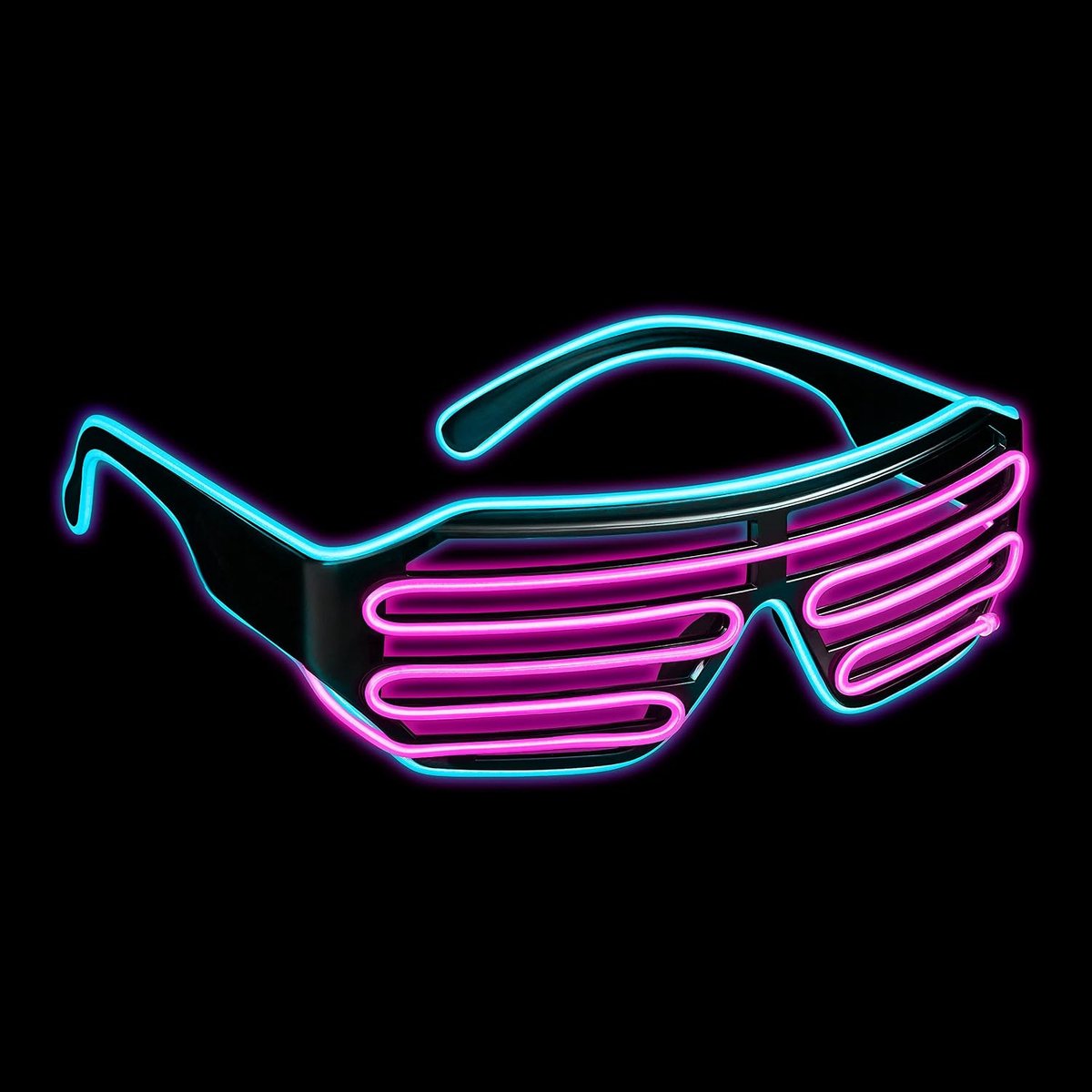 LED-bril met 3 flitsstanden - perfect voor techno DJ | festival | Halloween | carnaval | verkleedkleding als aanvulling op de outfit of het kostuum.