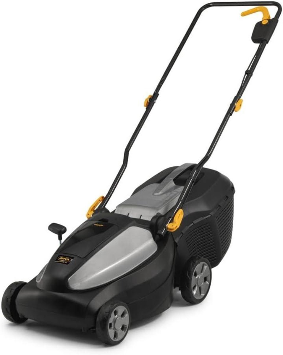 Elektrische Grasmaaier - Accu Maaier - Gazon Onderhoud - 38 cm Snijbreedte - 40L Opvangbak - Geel