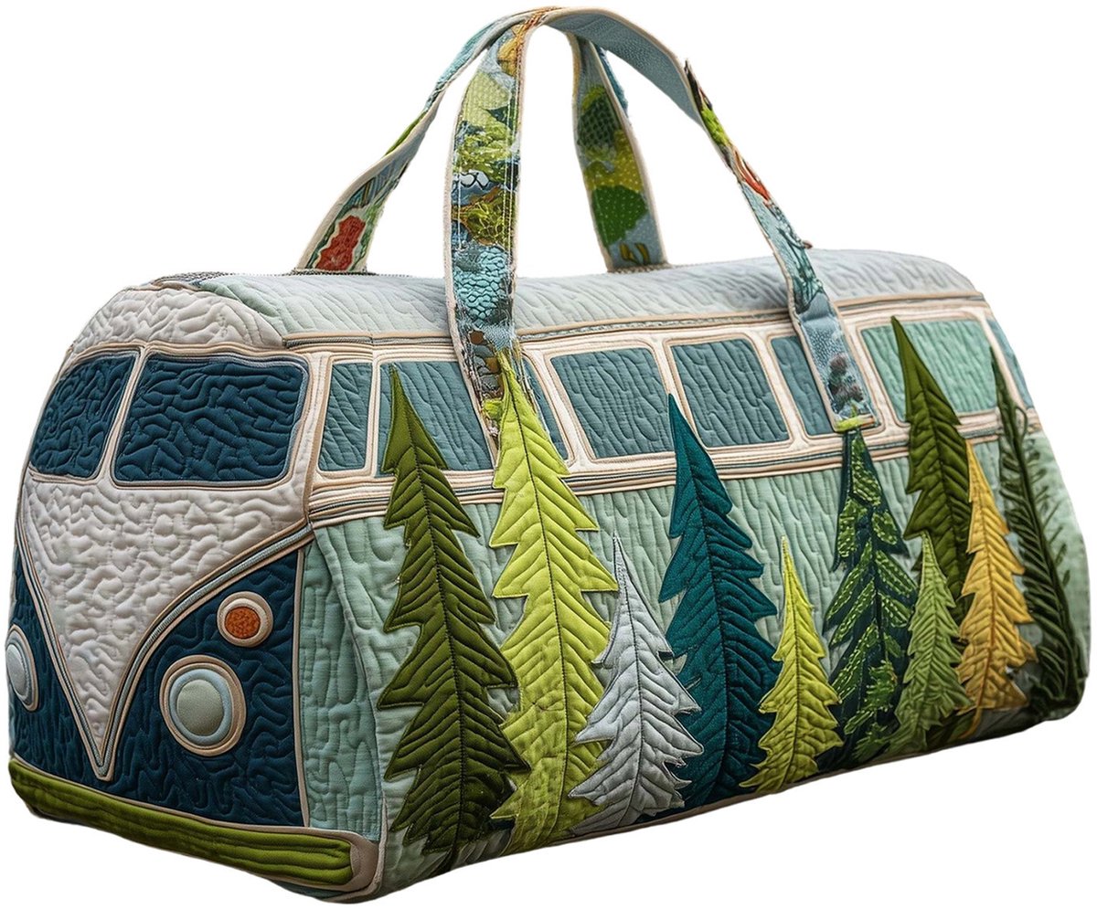 Textielen tas, retro bloemenprint in 3D-stijl, boho-stijl voor reizen en sport, meerkleurig, groot (18 x 9 x 9 inch)，35 modellen