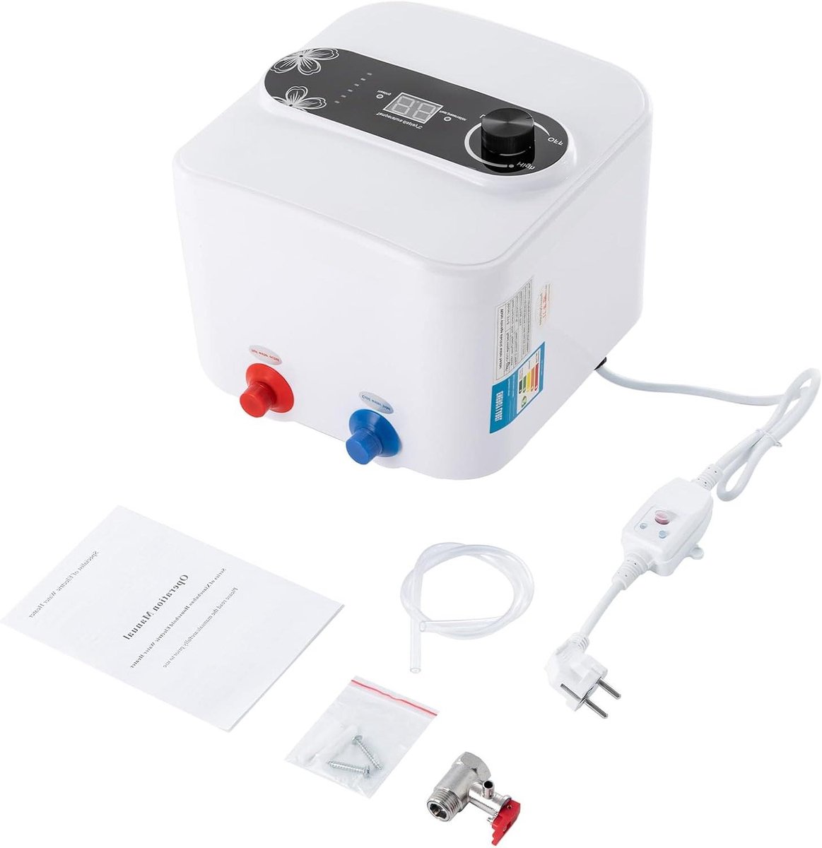 Elektrische Waterverwarmer - Mini Boiler Instant - Direct Warm Water - Compact Ontwerp - 8 Liter - Wit