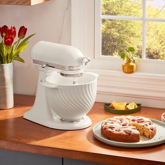 Keramische Kom - Keukenmachine Kom - Ingrediënten Mengen - Titanium Versterkt - 47 Liter Capaciteit - Wit — afbeelding 3