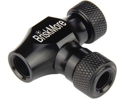 BriskMore CO2-inflator of 12 stuks X 16g CO2-cartridges voor fietsbanden, compatibel met Presta- en Schrader-ventiel, fietspomp voor berg- en racefietsen, inclusief geïsoleerde hoes