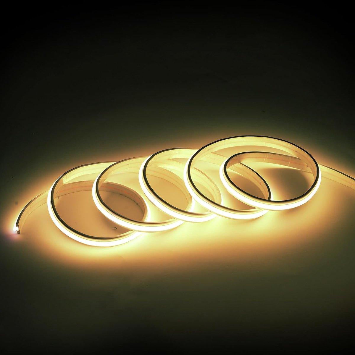 SnelShoppen - 1M Warm White COB LED Strip Lights AC 220V - Waterproof IP67 - 3000K Warm Wit - Ideaal voor Tuin, Camping, Feesten, Keuken