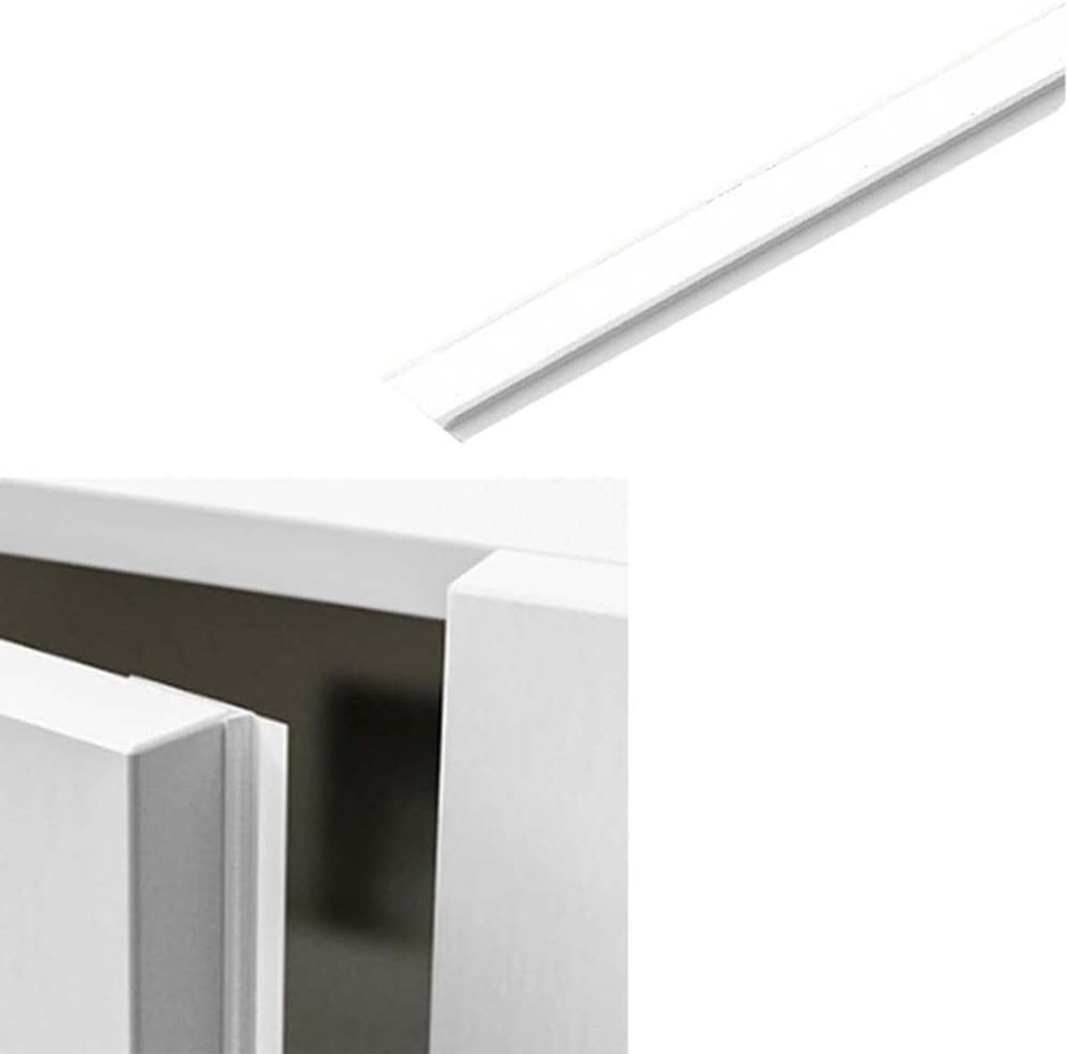 SnelShoppen - 10M Zelfklevende Kledingkast Deur Sealing Strip, Dustproof Strip voor Kastdeuren, Weerstrip voor Kieren, Wit, 1.5 cm Breed, Perfect voor