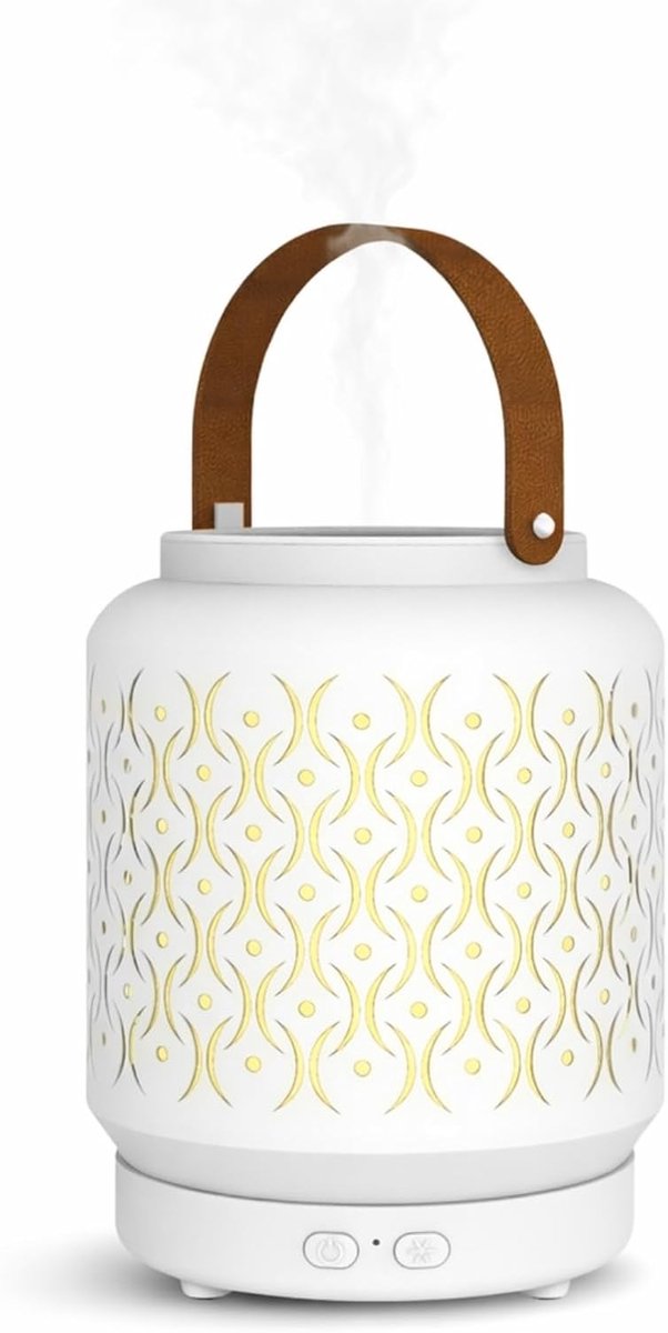 SnelShoppen - Zen'Arôme Madrid Ultrasonic Diffuser - Draadloos, Oplaadbare Batterij, 20 Uur, Essentiële Olie Diffuser, Nomad, Continue & Afwisselende