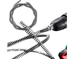 AdroitGoods Rioolveer Ontstoppingsveer – 1 t/m 5 Meter – Geschikt voor Boormachine – 10 mm Staal – Afvoer Ontstopper - 4 m