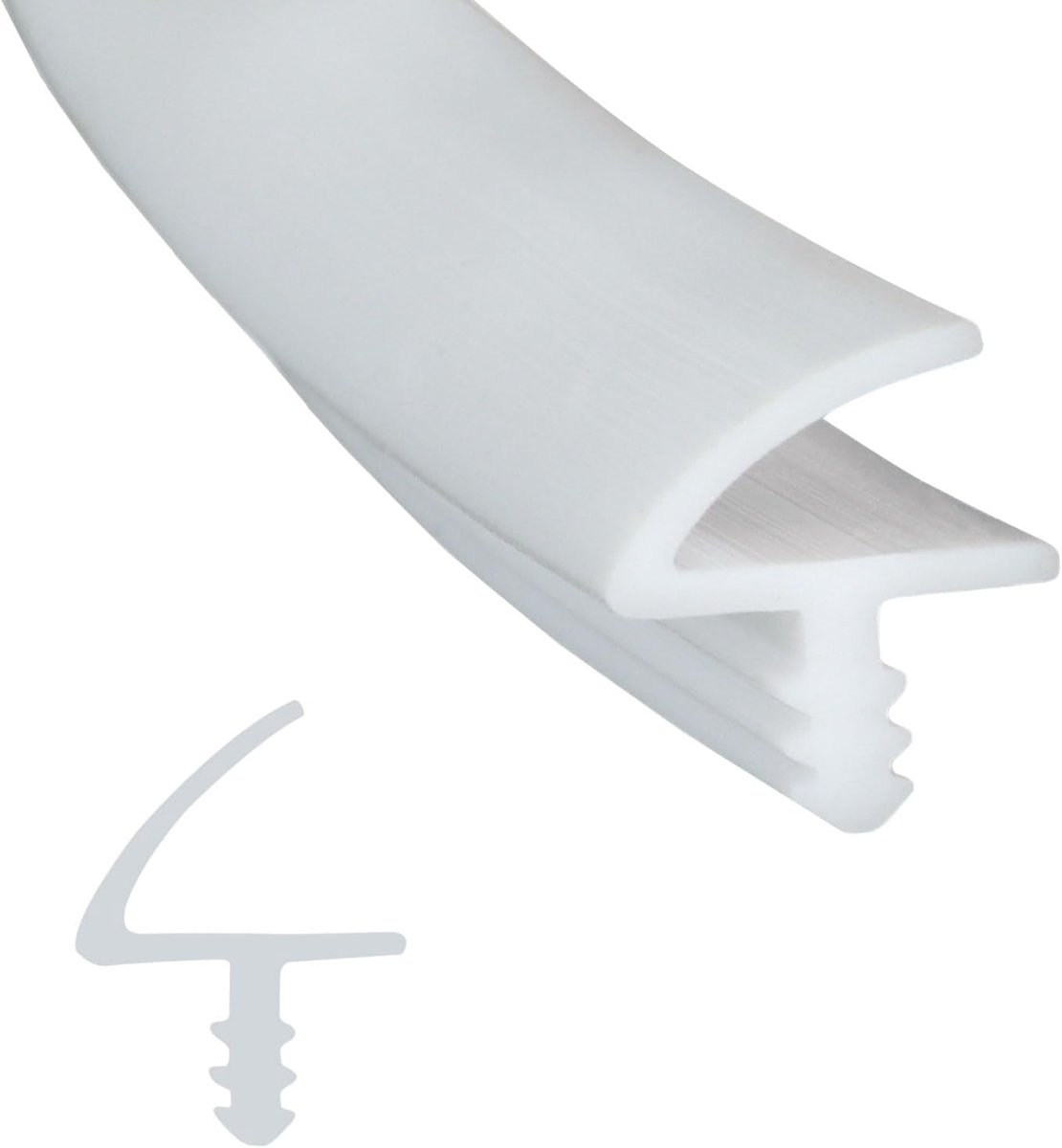 SnelShoppen - Door Seal voor Geluidsisolatie en Botsbescherming - Geschikt voor 3.3 mm Groef en 11 mm Opstand - Verkrijgbaar in Bruin, Wit, Zwart - Ho