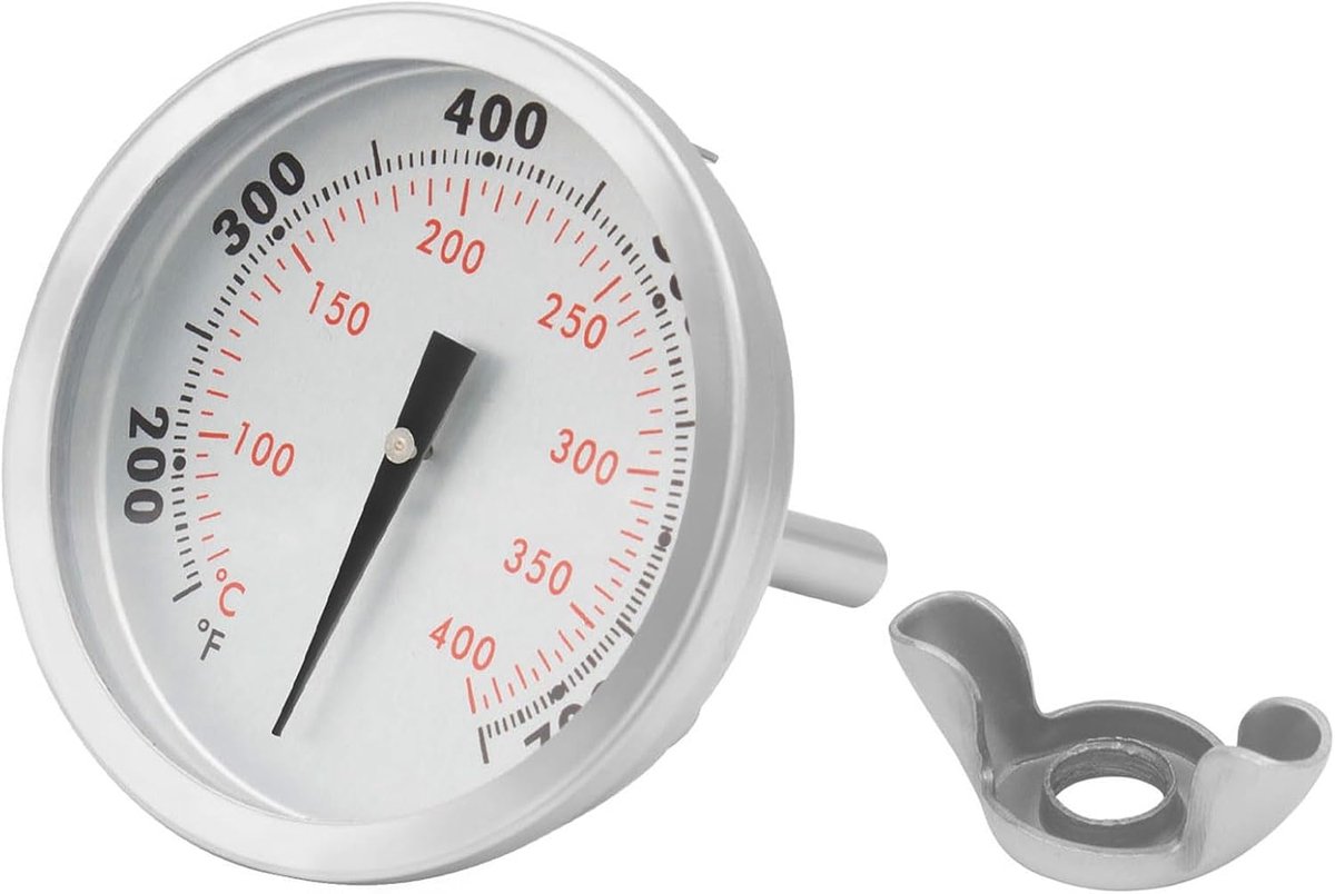 SnelShoppen - WELL GRILL Temperatuur Meter - Digitale Grillthermometer voor Vlees, BBQ en Tuin - RVS, Compact, Nauwkeurig, Ideaal voor Koken en Grille