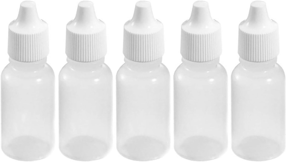 Druppelflesjes 50 stuks - Flexibel plastic - Met schroefdop - Ideaal voor vloeistoffen - ShopVlot