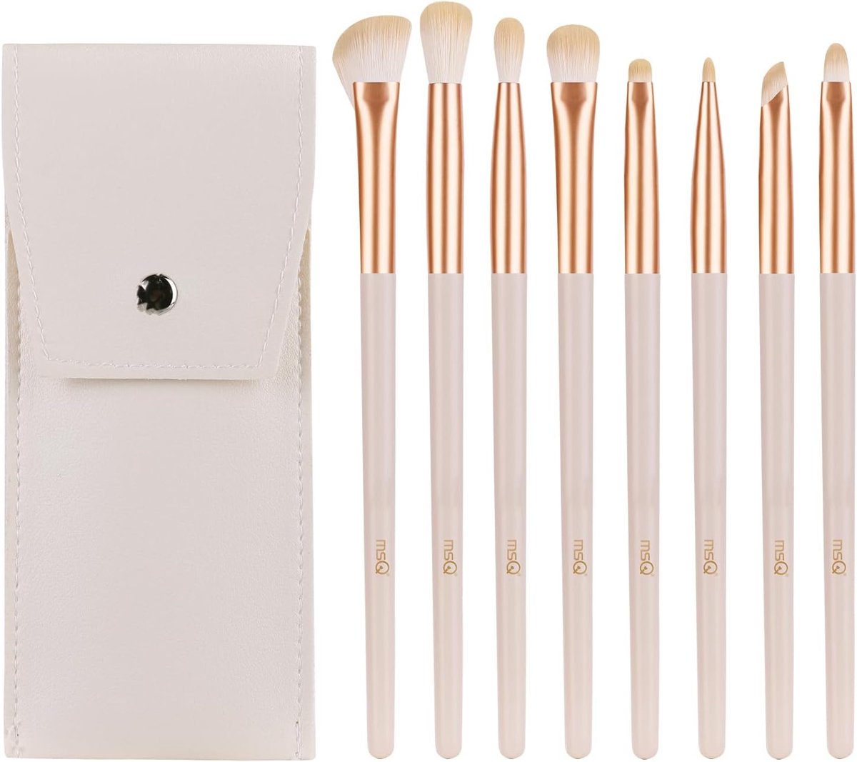 SnelShoppen - 8-delige Oogschaduw Kwasten Set - Professionele Make-up Kwasten voor Oogschaduw, Concealer, Eyeliner - Hoogwaardige Synthetische Vezels