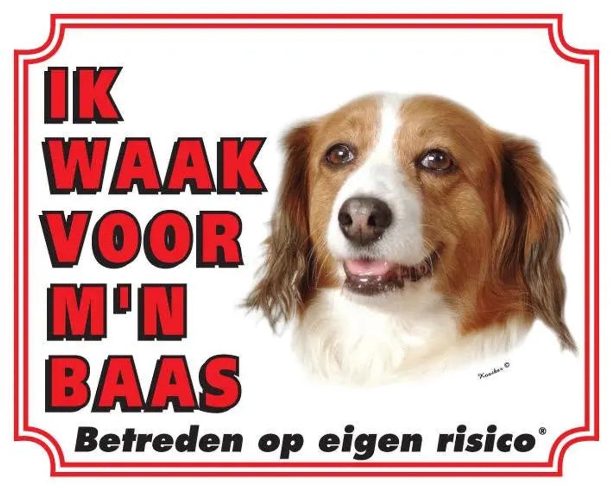 Bol.com Kooikerhondje Waakbord - Ik waak voor mijn baas aanbieding