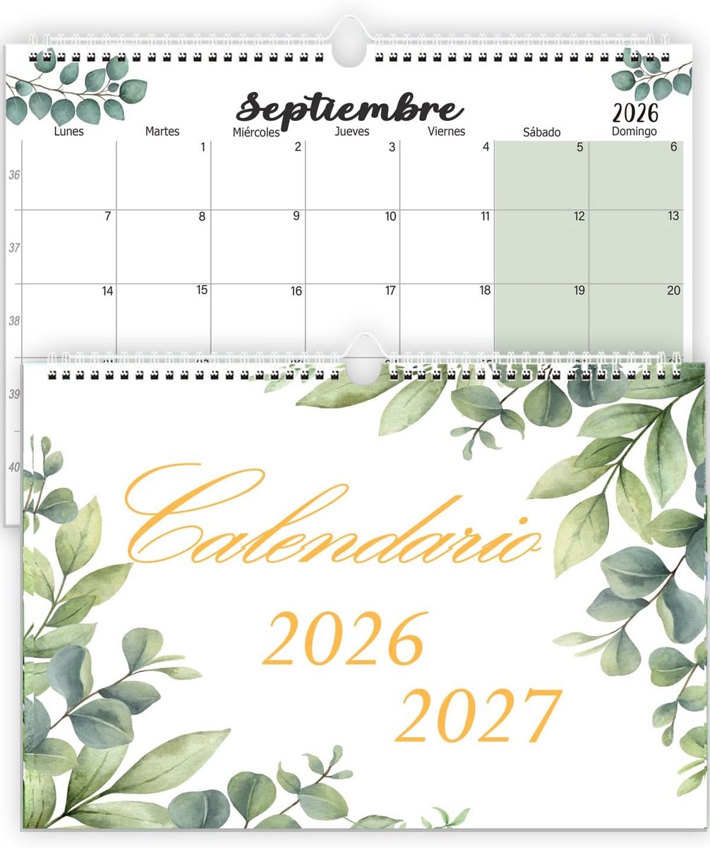 SnelShoppen - Wandkalender UK 2025 2026 - Maandoverzicht, Familieplanner, 18 maanden, 12.6" x 8.7", Perfect voor Efficiënte Planning en Organisatie