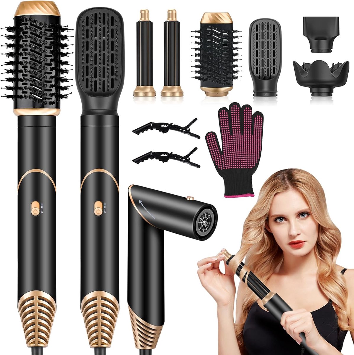 Thijox - Warme Luchtkam voor Perfecte Haarstylings, Professionele Föhn Kam met Keramische Technologie, Geschikt voor Alle Haartypes, Ideaal voor Thuis