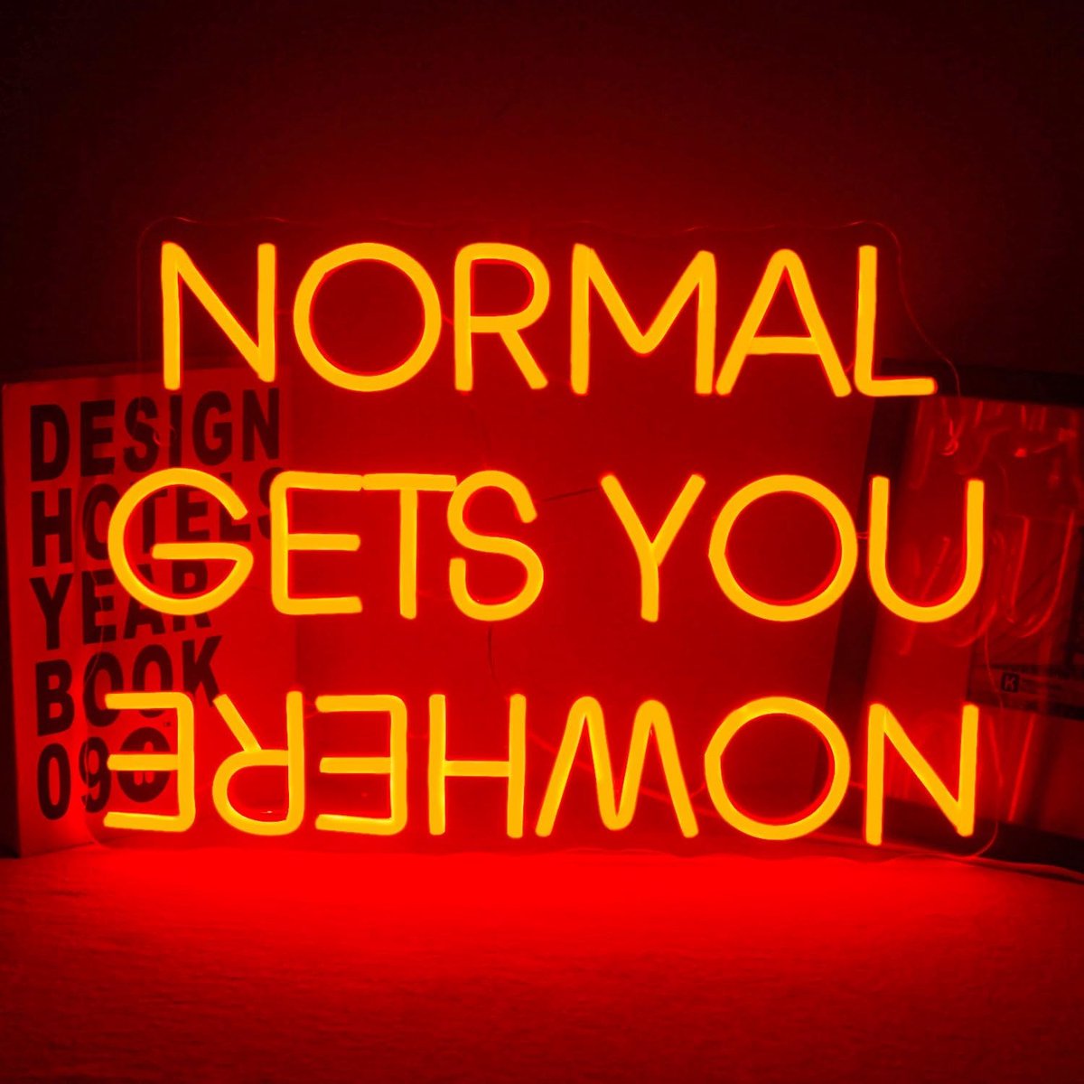 SnelShoppen - Neon Sign Rood LED Licht voor Wanddecoratie, Inspirerende Neon Verlichting voor Slaapkamer, Fitness en Werkruimtes, Warm en Dromerig