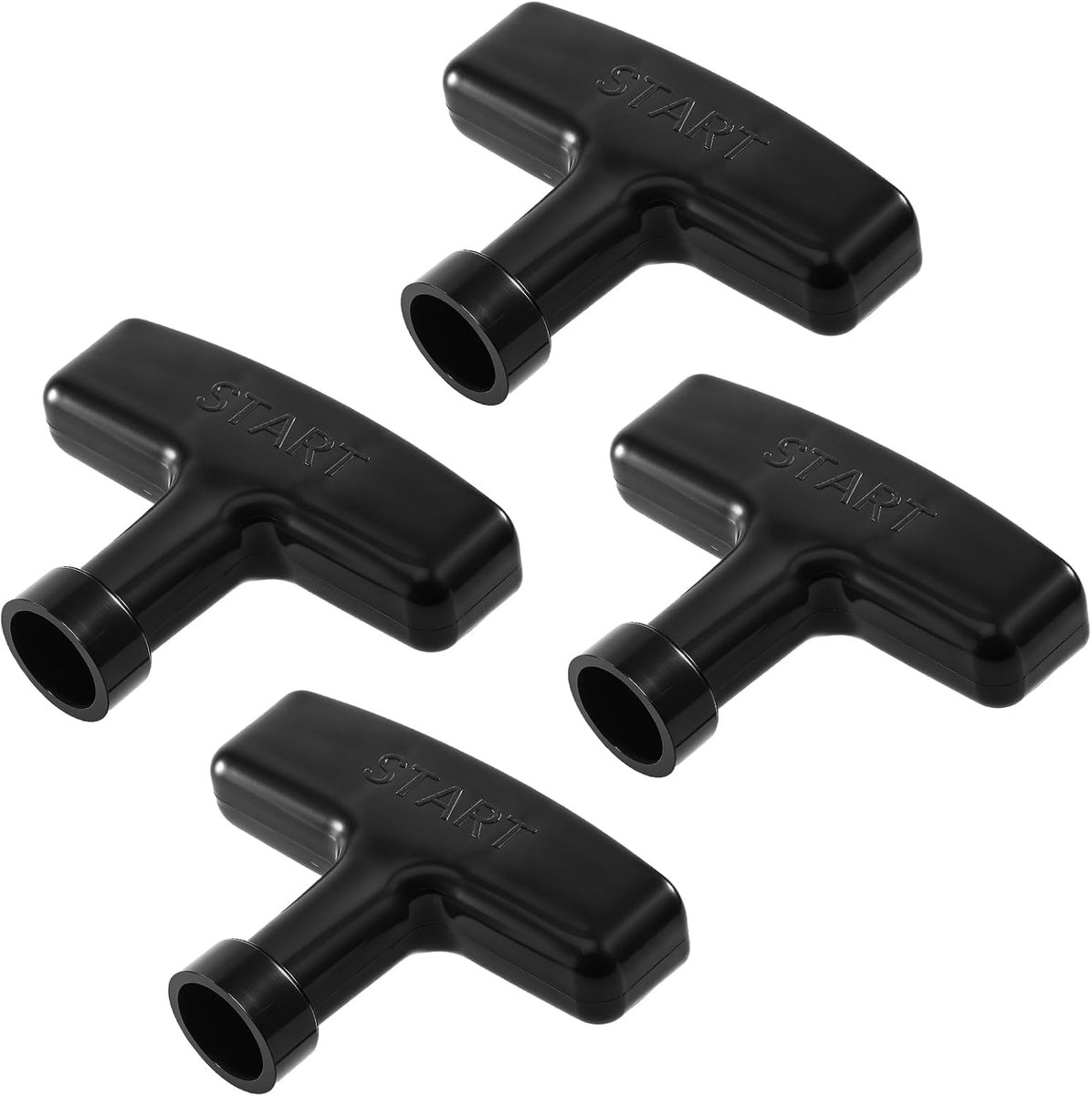 SnelShoppen - 4 stks Trekkoord Handvat Vervanging Terugslag Starter Pull String Handvat voor Benzine Motoren, Generatoren, Kettingzagen, Trimmers, Edg