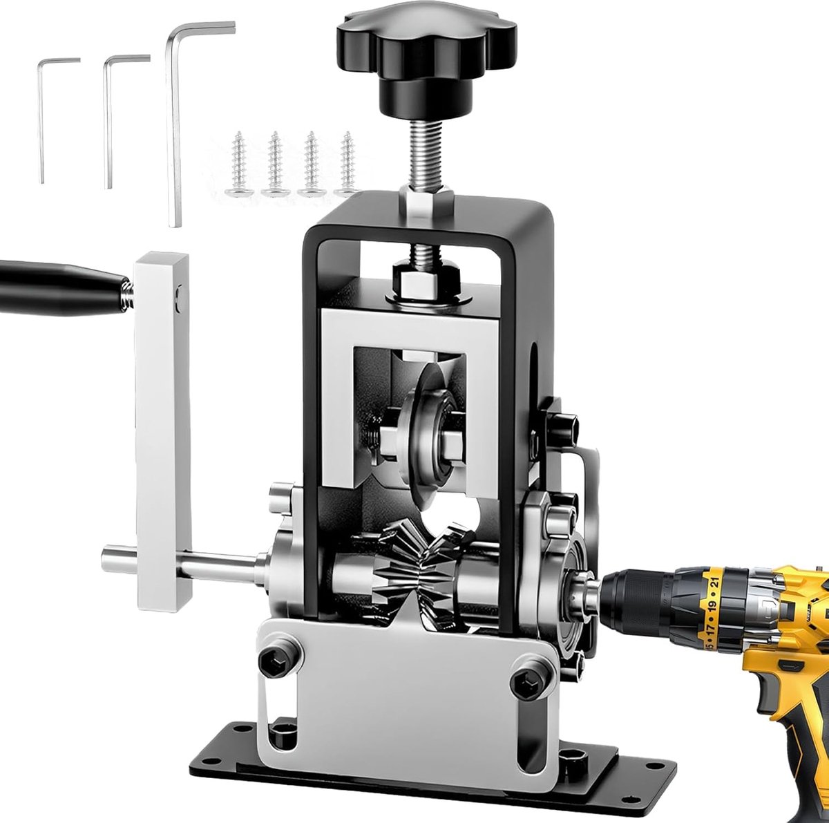 SnelShoppen - Elektrische kabelstripper voor 1mm-25mm koperen kabels, handmatige en elektrische draadstripper met kruk of boormachine, ideaal voor kab