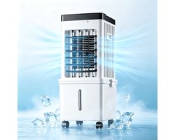 Mobiele Aircooler - afneembare watertank-3 windsnelheden-eenvoudig verplaatsen - 65W - 10L reservoir - wit
